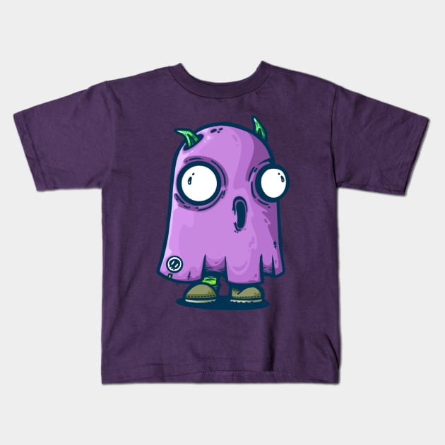 ghost trying to scare Kids T-Shirt by manuvila